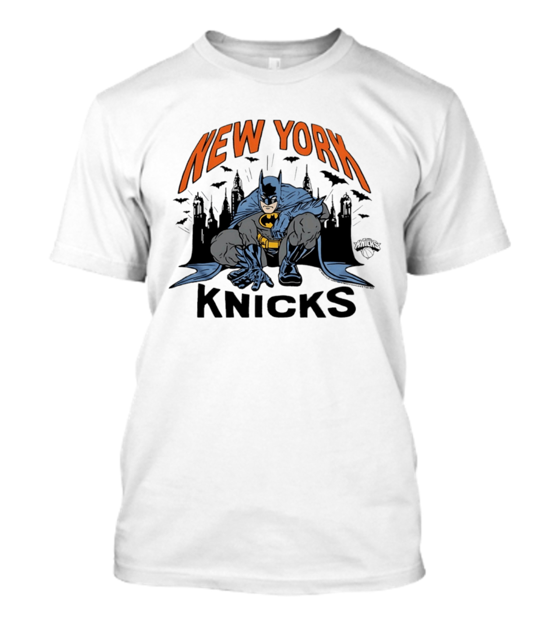 New York Knicks Batman Gotham City Skyline T-Shirt