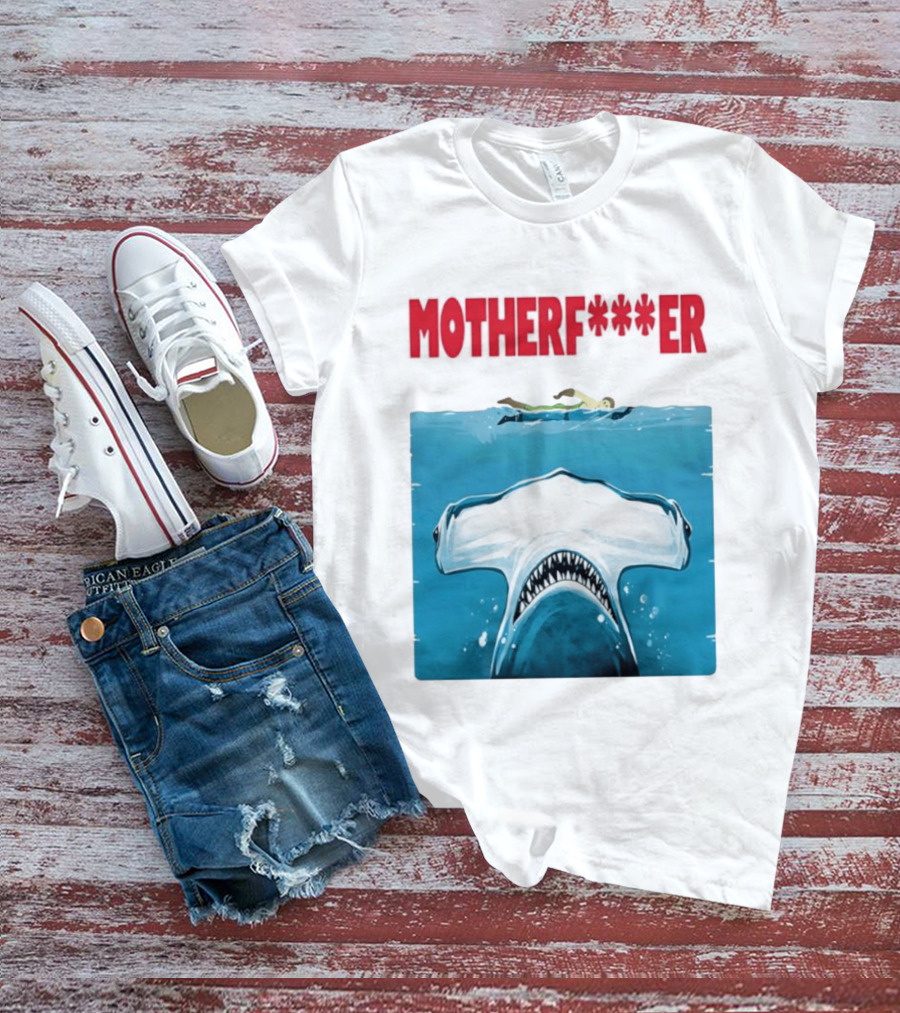 Samuel L Jackson Motherfucker Hammerhead Shark Jaws T-Shirt