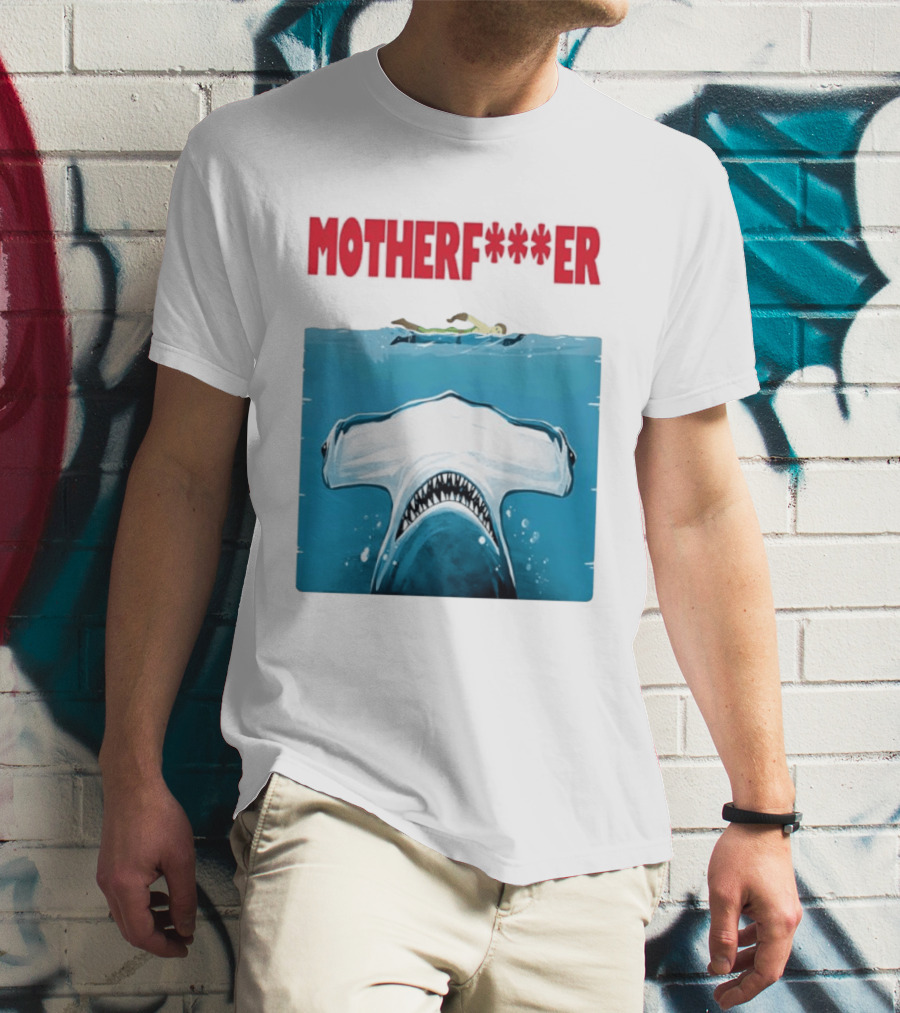 Samuel L Jackson Motherfucker Hammerhead Shark Jaws T-Shirt