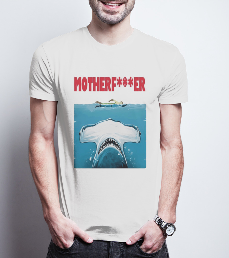 Samuel L Jackson Motherfucker Hammerhead Shark Jaws T-Shirt