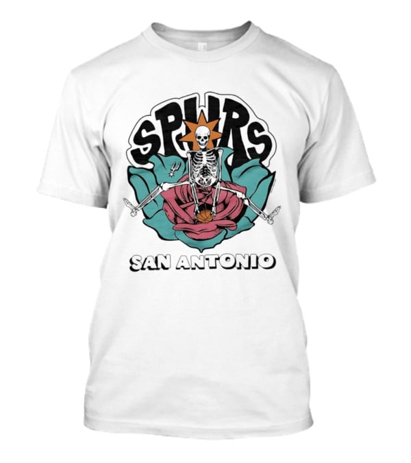 San Antonio Spurs Skeleton Basketball T-Shirt