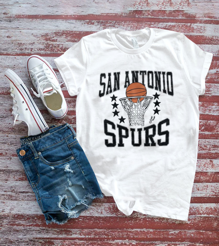 San Antonio Spurs Basketball Stars Nothin' But Net T-Shirt
