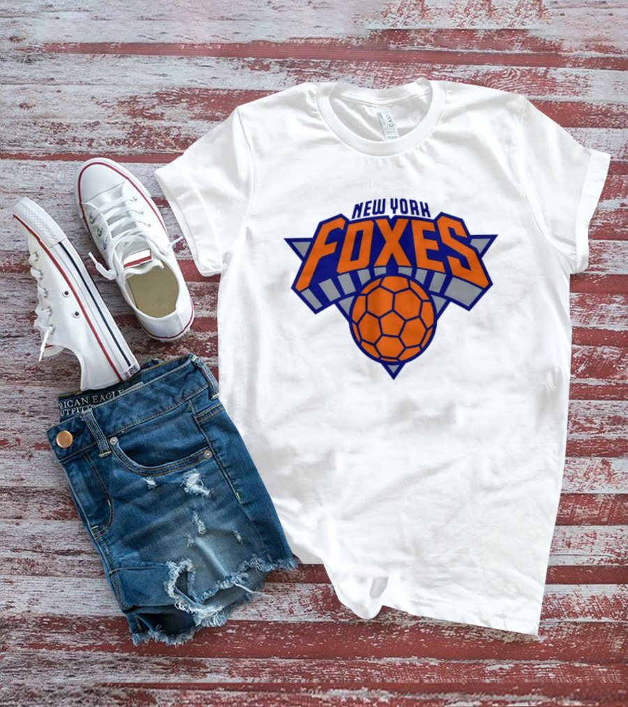 New York Foxes Basketball Soccer Emblem Hybrid T-Shirt