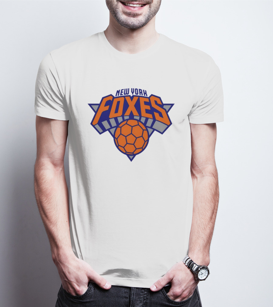 New York Foxes Basketball Soccer Emblem Hybrid T-Shirt