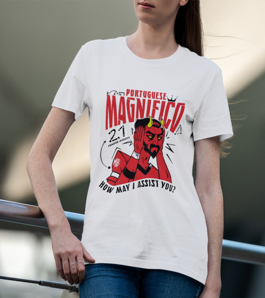 Portuguese Magnifico 21 Goals How May I Assist You Devil T-Shirt
