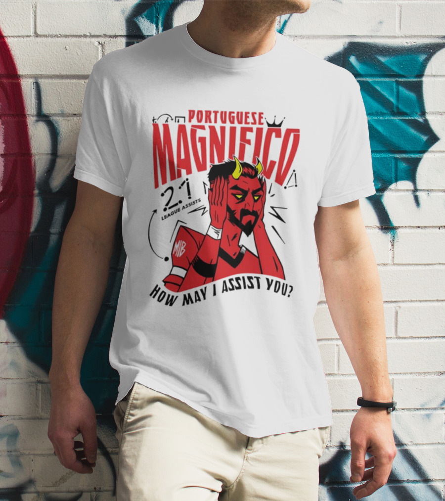 Portuguese Magnifico 21 Goals How May I Assist You Devil T-Shirt