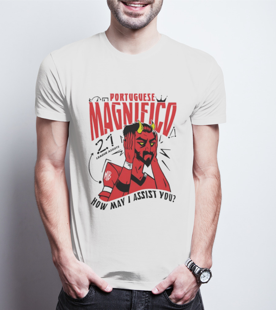 Portuguese Magnifico 21 Goals How May I Assist You Devil T-Shirt