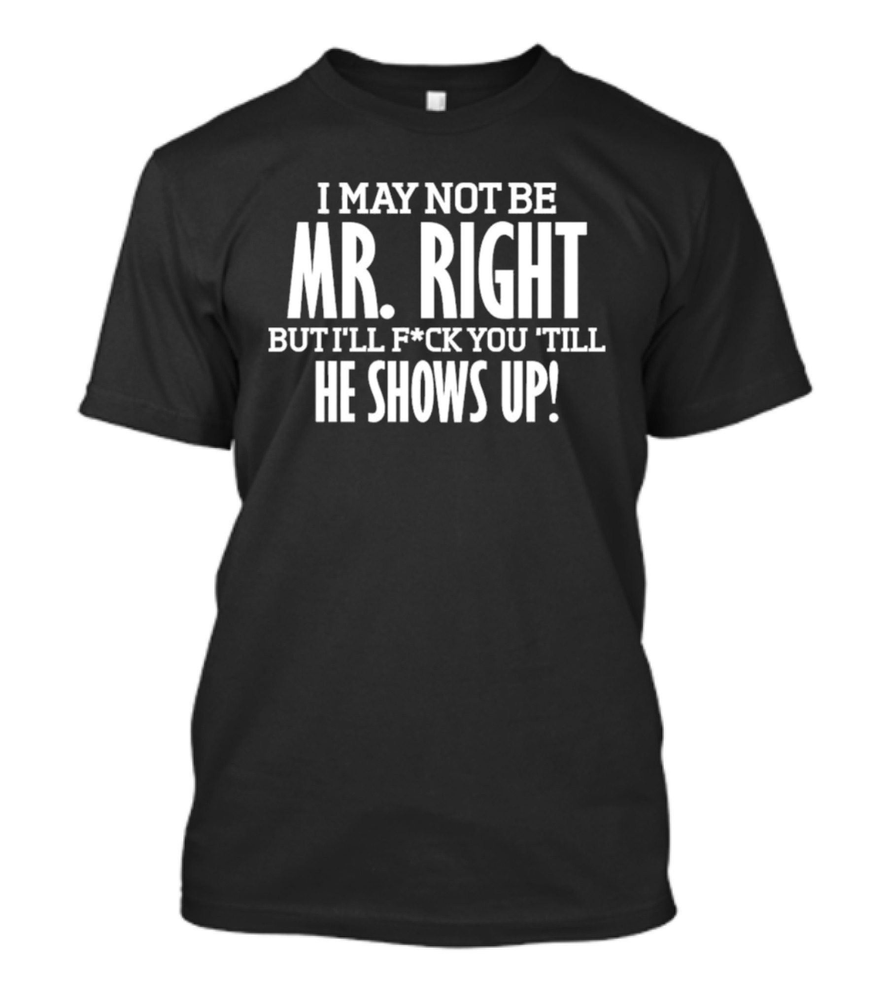 I May Not Be Mr Right But I'll F*ck You Till He Shows Up T-Shirt