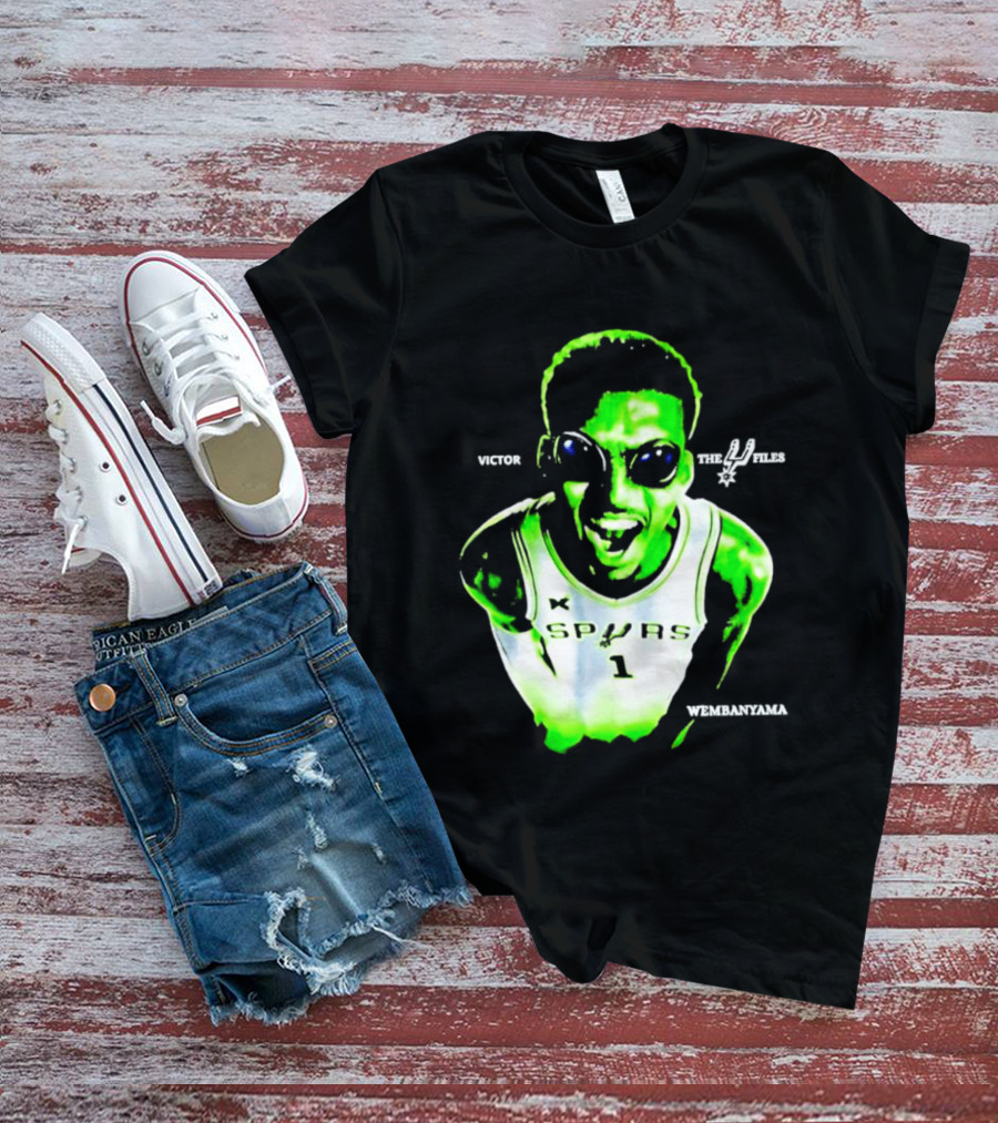Victor Wembanyama Spurs X Files Number 1 Basketball Alien Concept T-Shirt