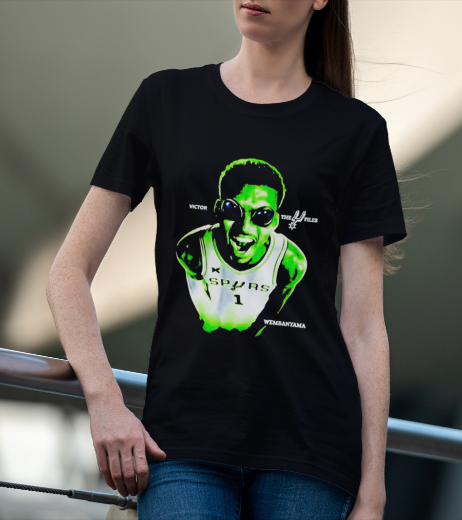 Victor Wembanyama Spurs X Files Number 1 Basketball Alien Concept T-Shirt