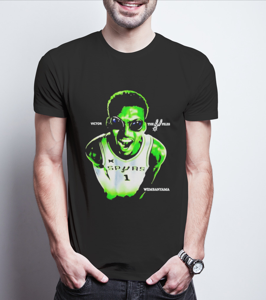 Victor Wembanyama Spurs X Files Number 1 Basketball Alien Concept T-Shirt