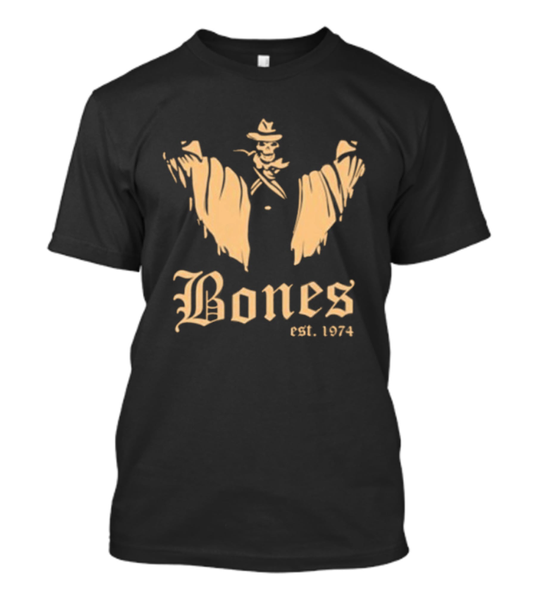 Crossmen Gold Bones Est 1974 Skeleton Cowboy T-Shirt