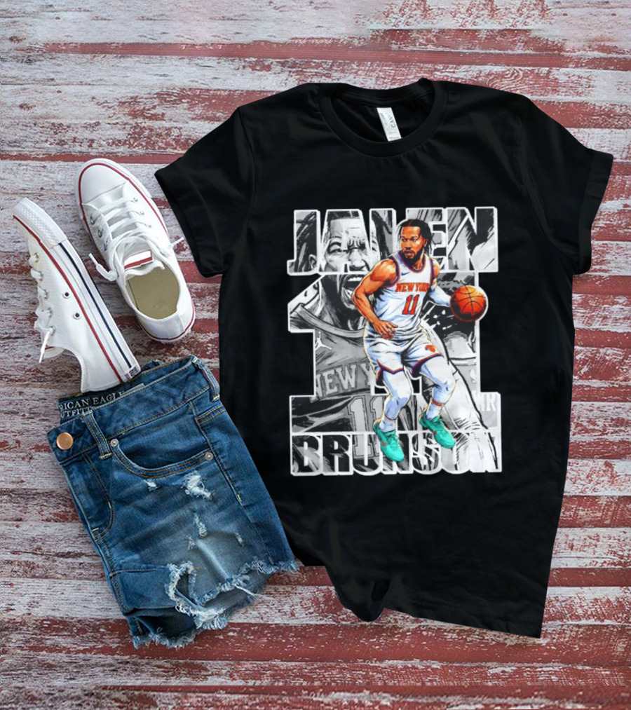Jalen Brunson New York Knicks Manga Style Number 11 T-Shirt