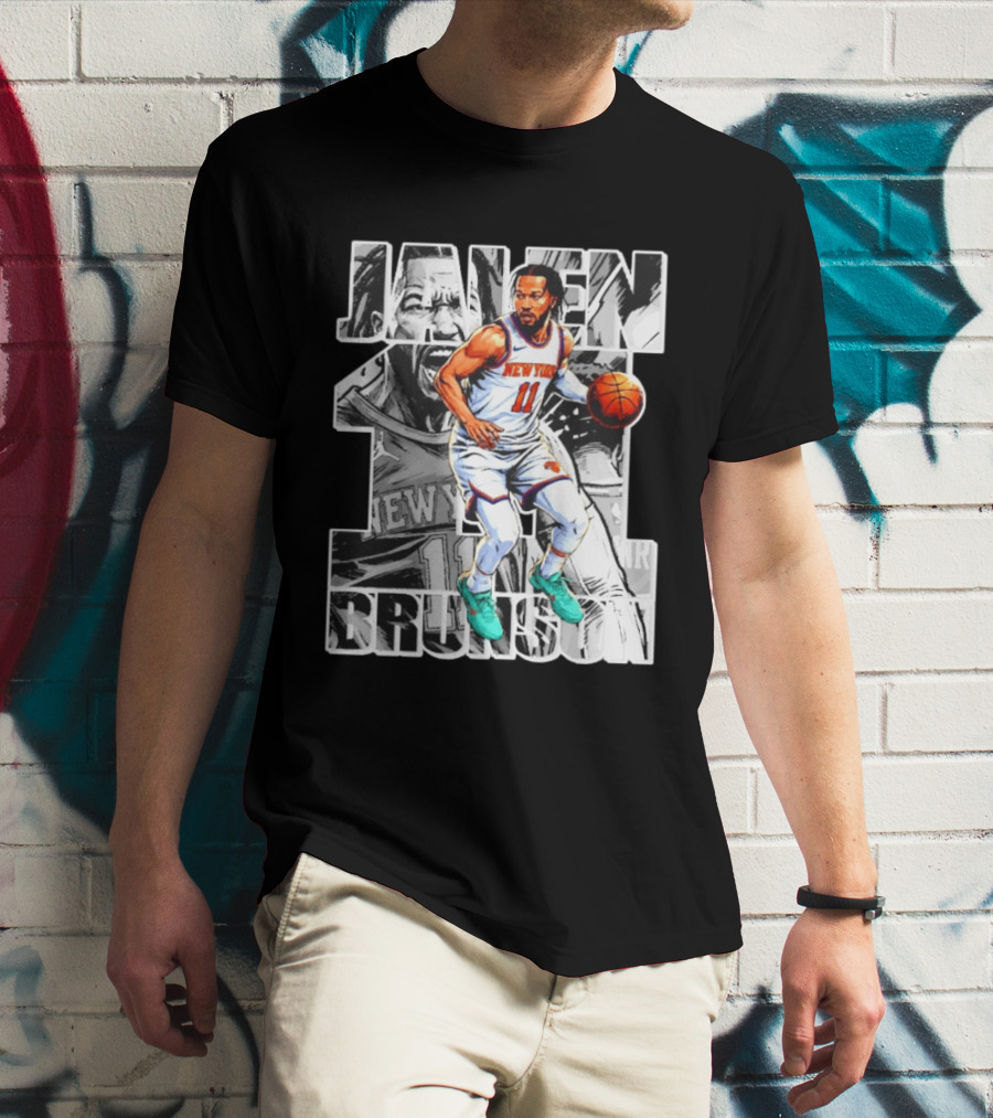 Jalen Brunson New York Knicks Manga Style Number 11 T-Shirt