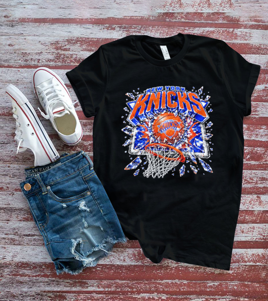 New York Knicks Basketball NBA Backboard Breakthrough T-Shirt
