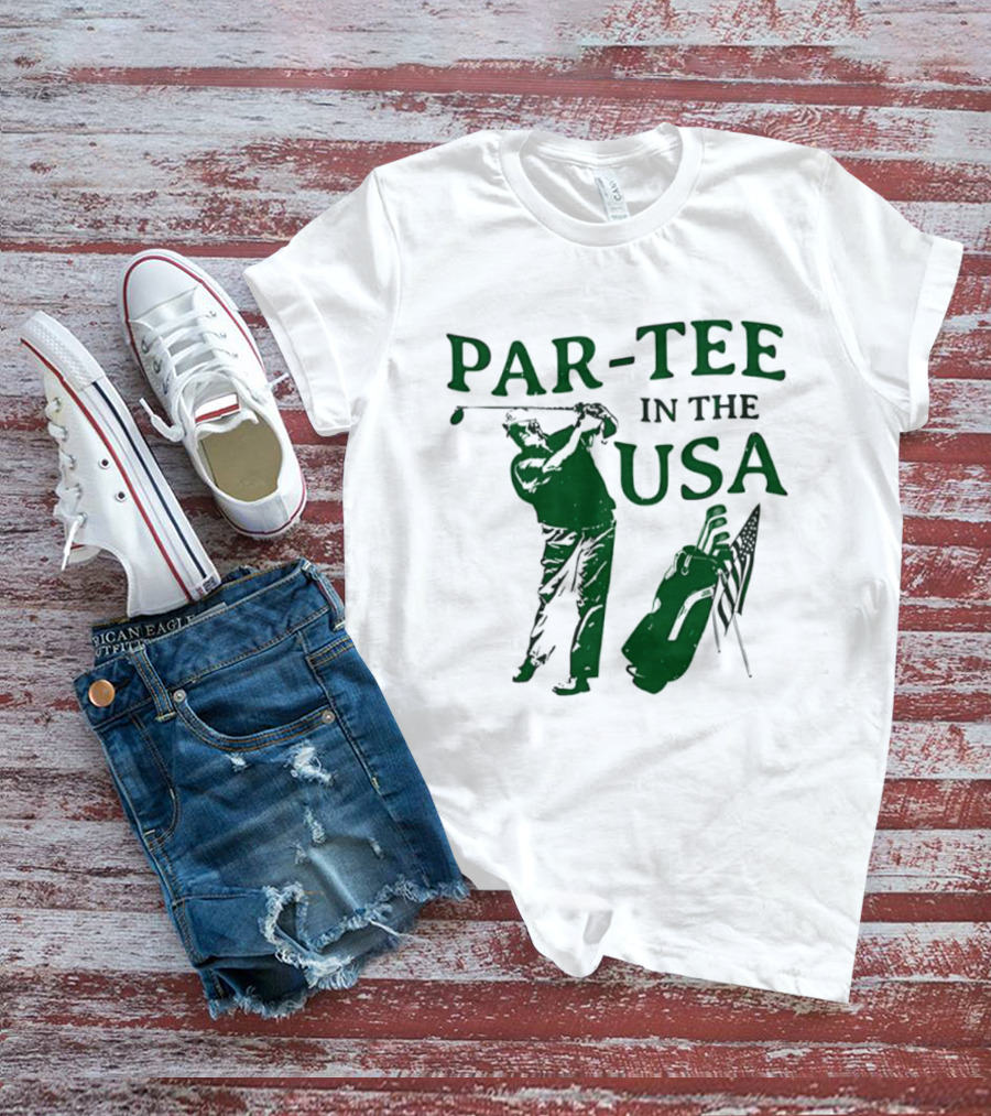 Par In The USA Golf Player With Clubs T-Shirt
