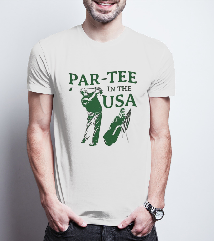 Par In The USA Golf Player With Clubs T-Shirt