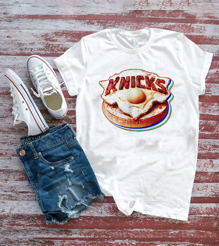 New York Knicks Breakfast Bagel Egg Knicks T-Shirt