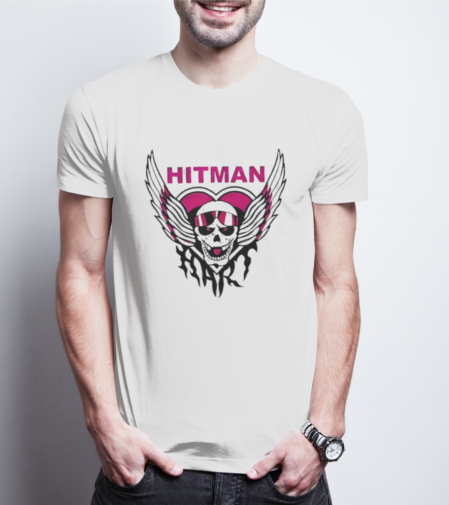 Hitman Pink Winged Heart Skull T-Shirt