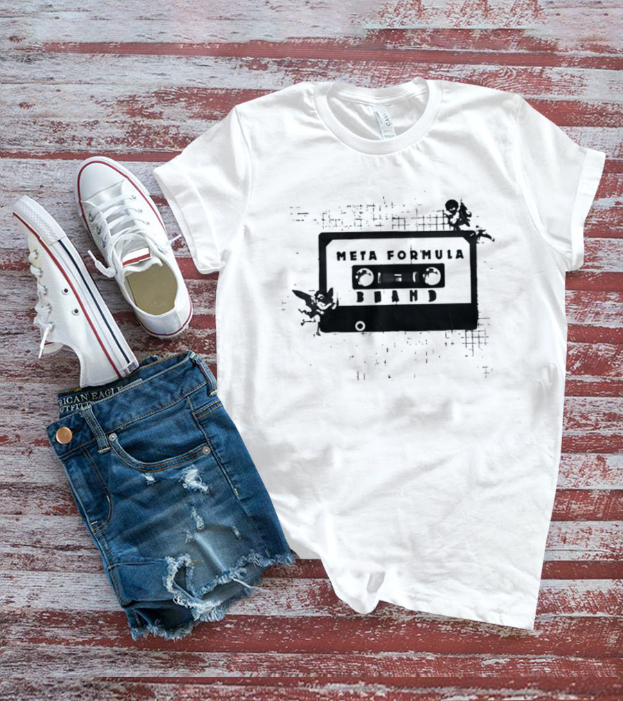 Meta Formula Brand Cassette Tape Pop Culture Aesthetic Music Nostalgia T-Shirt