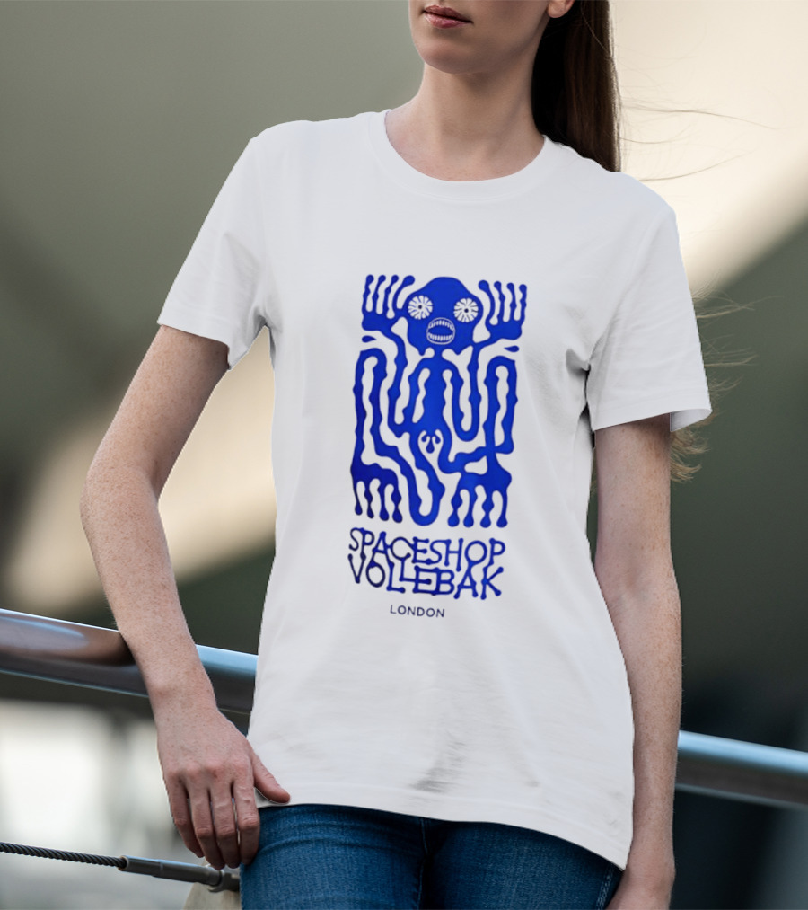 Spaceshop Vollebak London Psychedelic Blue Alien Figure T-Shirt