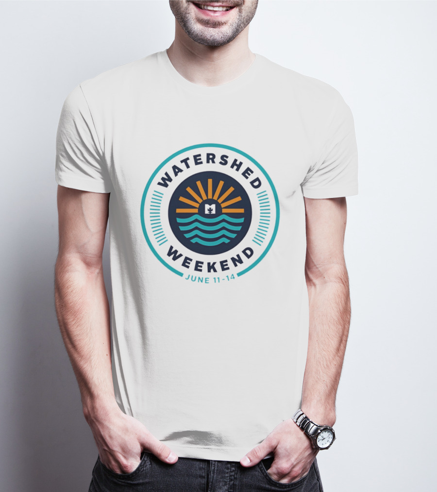 Watershed Weekend June 11 14 Sun Water Nature Outdoors Minimalist T-Shirt