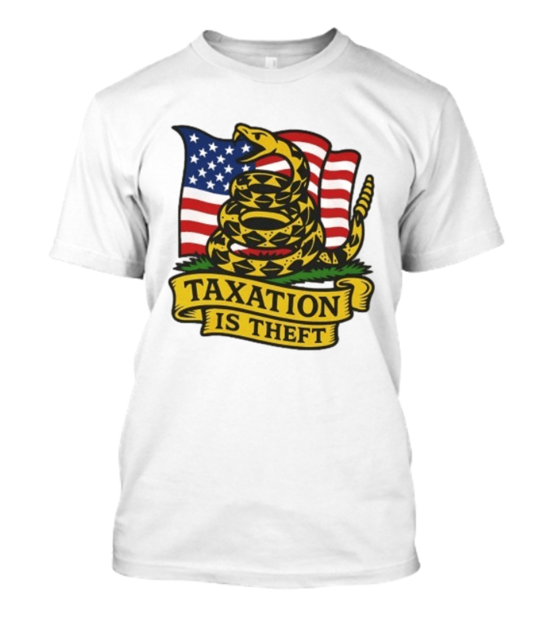 Gadsden Flag American Taxation Is Theft Protest With Snake And Flag T-Shirt