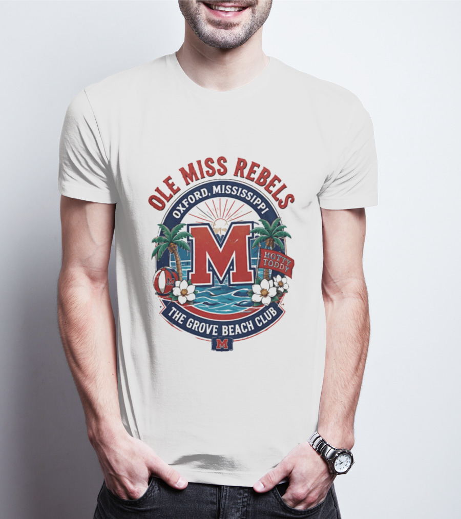 Ole Miss Rebels Oxford Mississippi The Grove Beach Club Hotty Toddy M T-Shirt