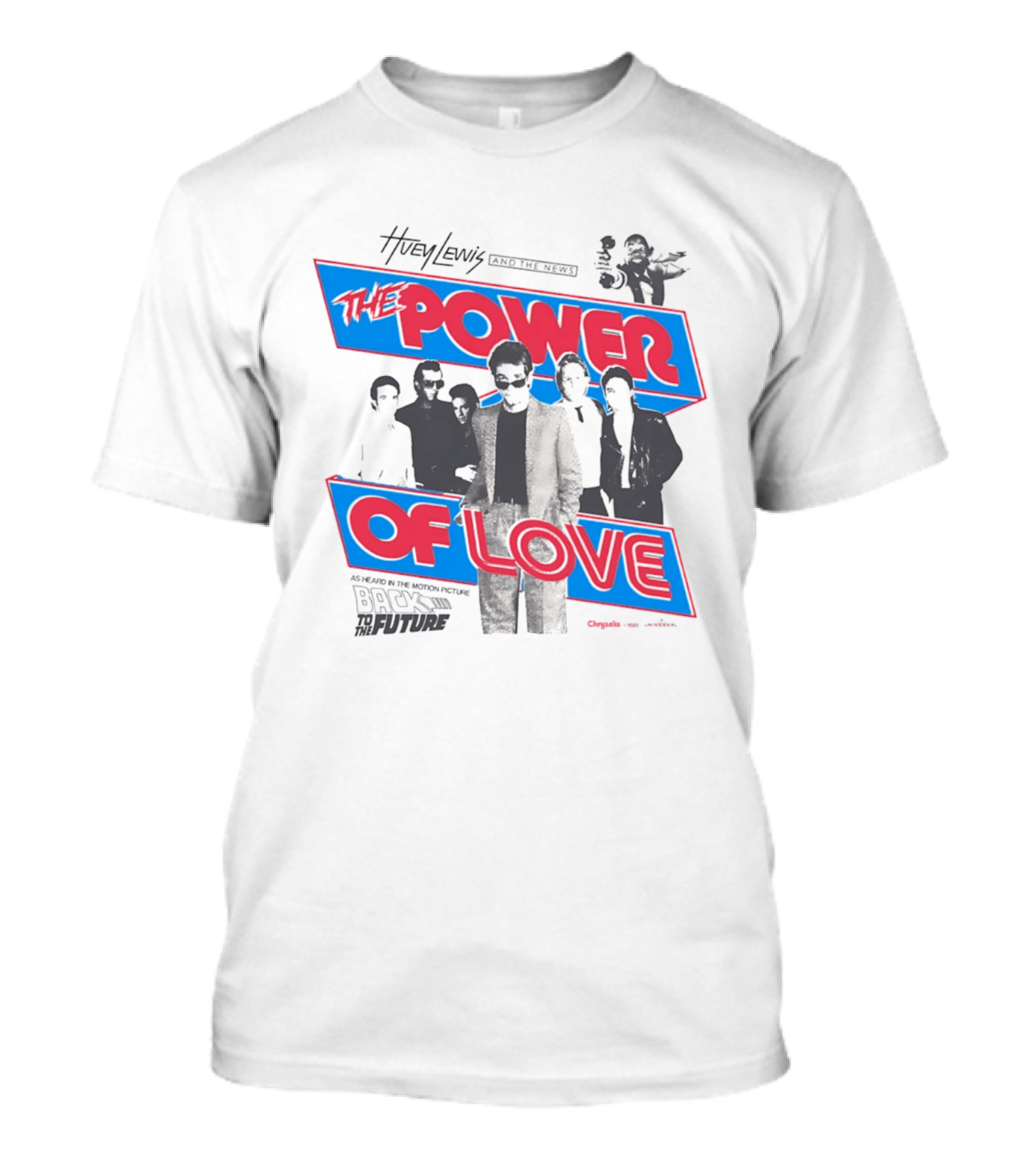 Huey Lewis The Power Of Love As Heard In Back To The Future T-Shirt