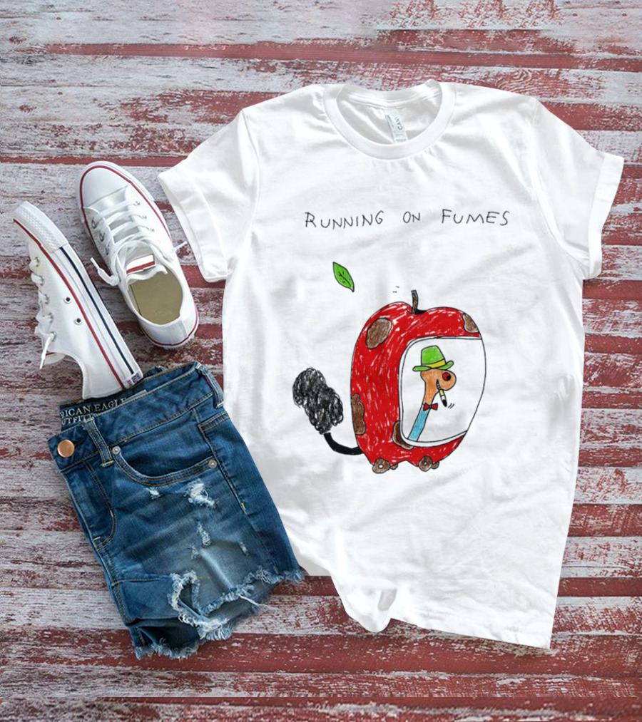 Running On Fumes Lowly Worm Apple Car T-Shirt
