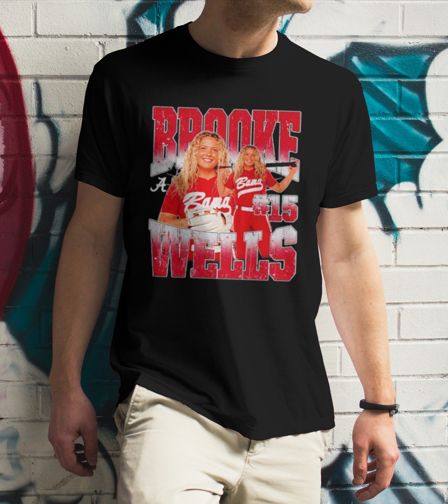 Brooke Wells Bama Softball #15 Player Collage Alabama T-Shirt