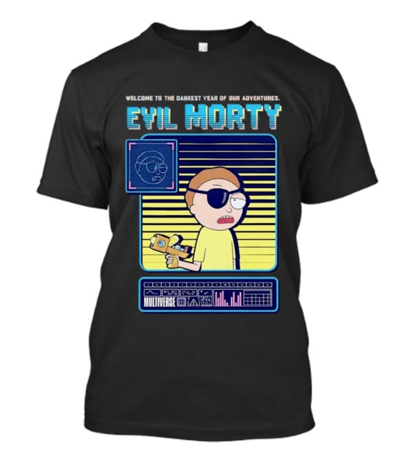 Welcome To The Darkest Year Evil Morty Multiverse Adventure Eyepatch T-Shirt