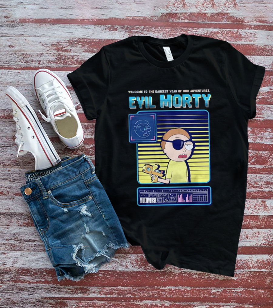 Welcome To The Darkest Year Evil Morty Multiverse Adventure Eyepatch T-Shirt