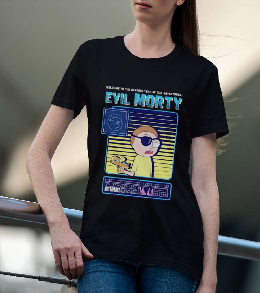 Welcome To The Darkest Year Evil Morty Multiverse Adventure Eyepatch T-Shirt