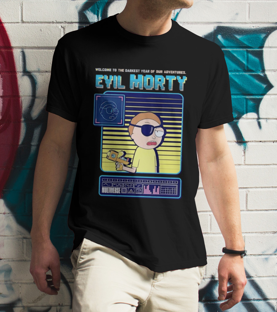 Welcome To The Darkest Year Evil Morty Multiverse Adventure Eyepatch T-Shirt