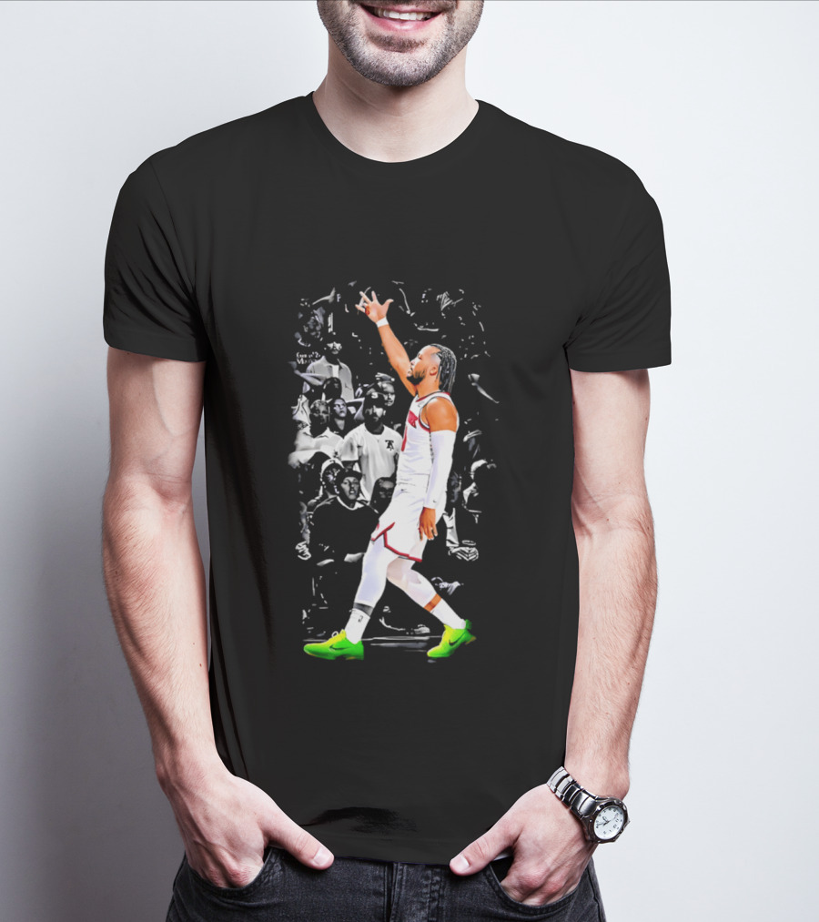 Jalen Brunson New York Basketball Player Iconic Celebration Moment T-Shirt
