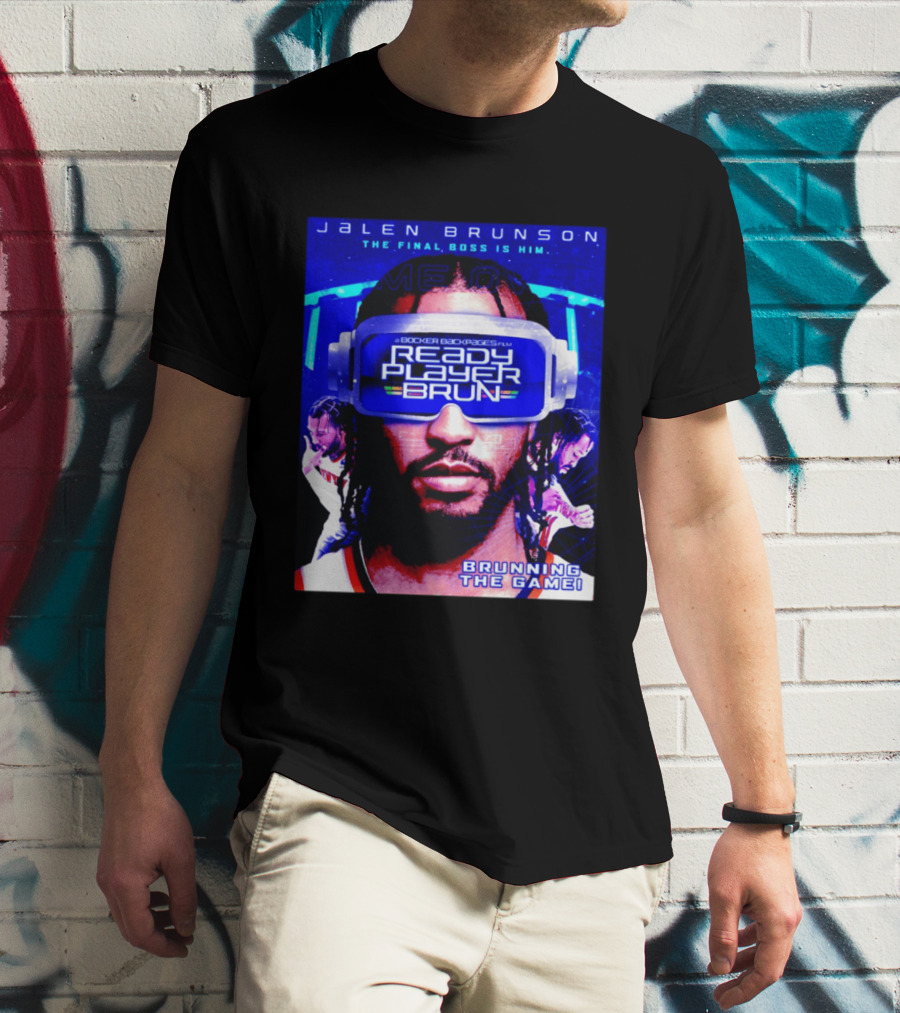 Jalen Brunson NY Knicks Ready Player Brun The Final Boss Brunning The Game T-Shirt