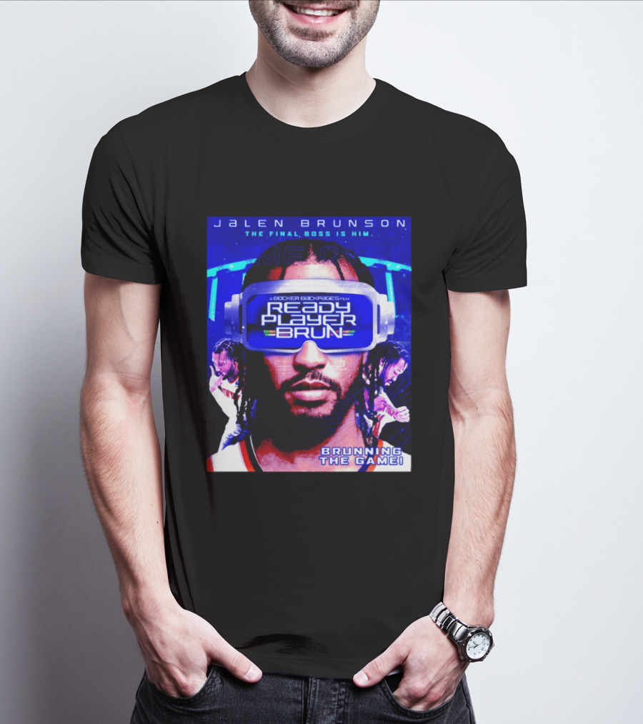 Jalen Brunson NY Knicks Ready Player Brun The Final Boss Brunning The Game T-Shirt