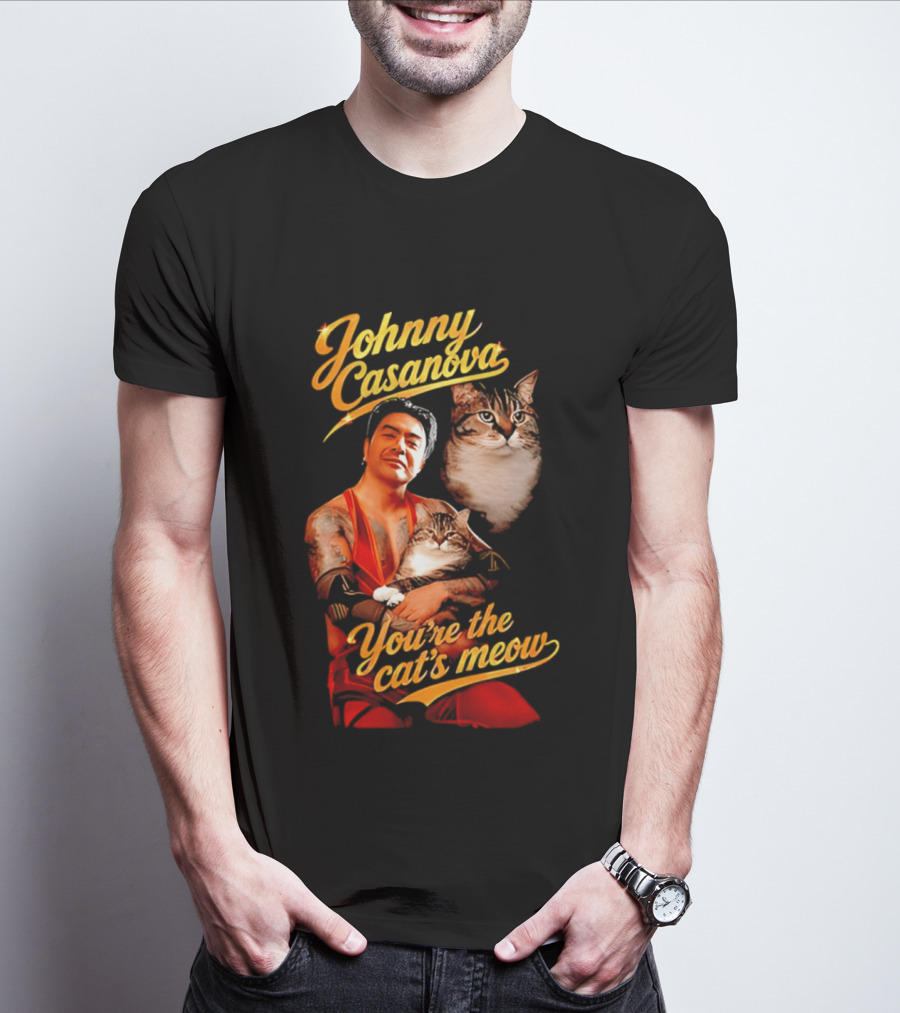 Johnny Casanova Cat's Meow JK Pop Cats T-Shirt