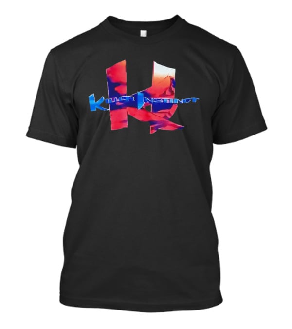 Killer Instinct Title With Red And Blue Abstract T-Shirt