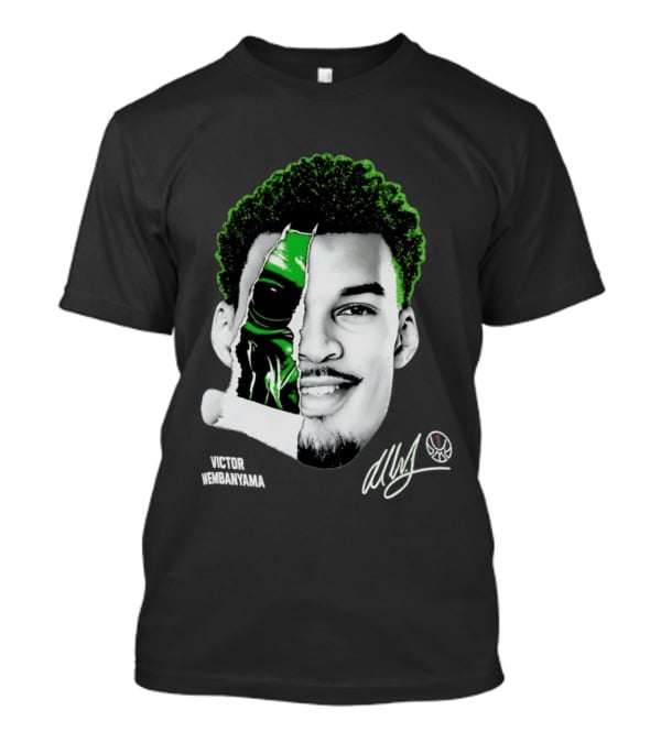 Victor Wembanyama Alien Torn Creature Signature T-Shirt