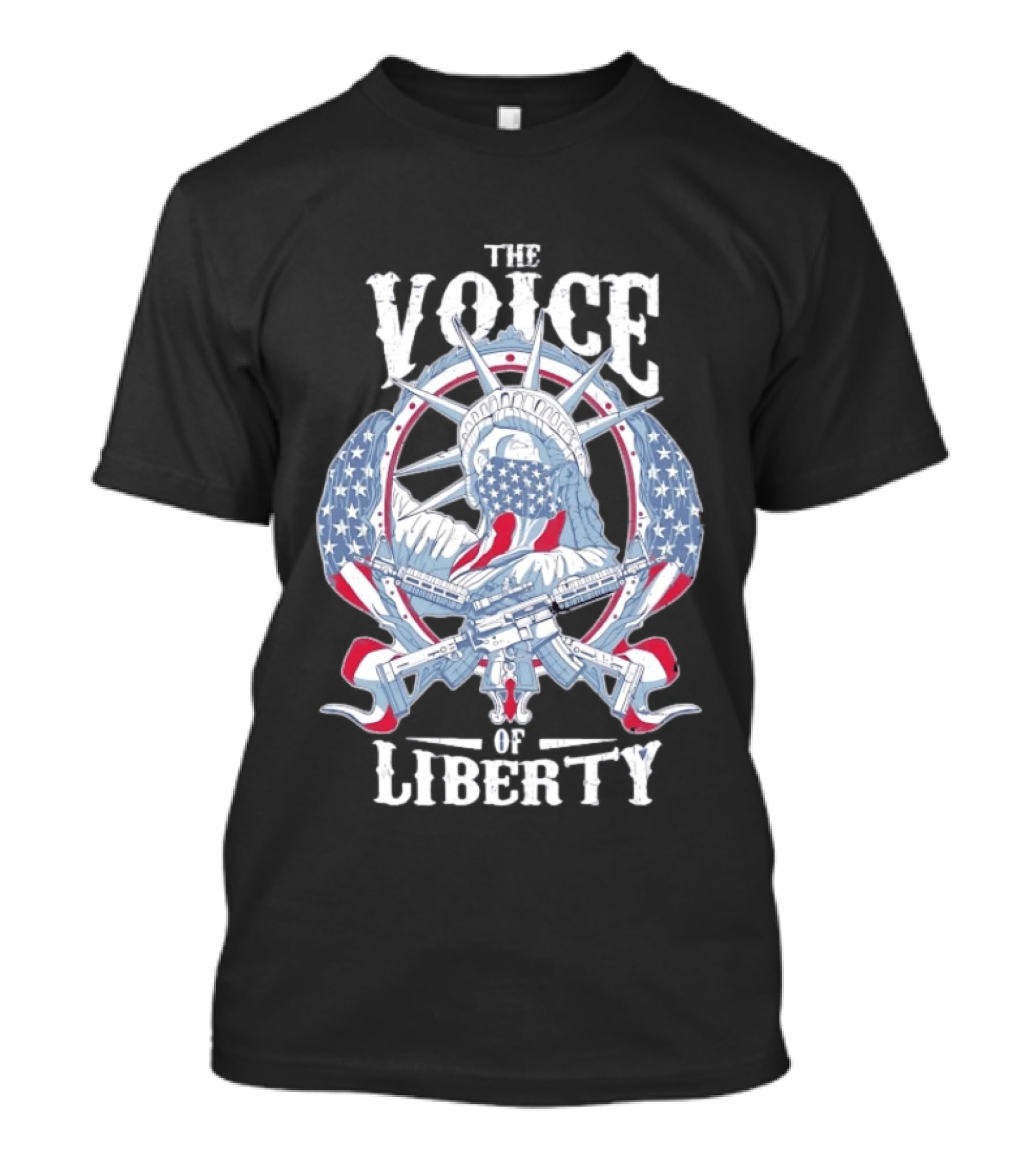 The Voice Of Liberty American Patriot Second Amendment Guns Statue T-Shirt