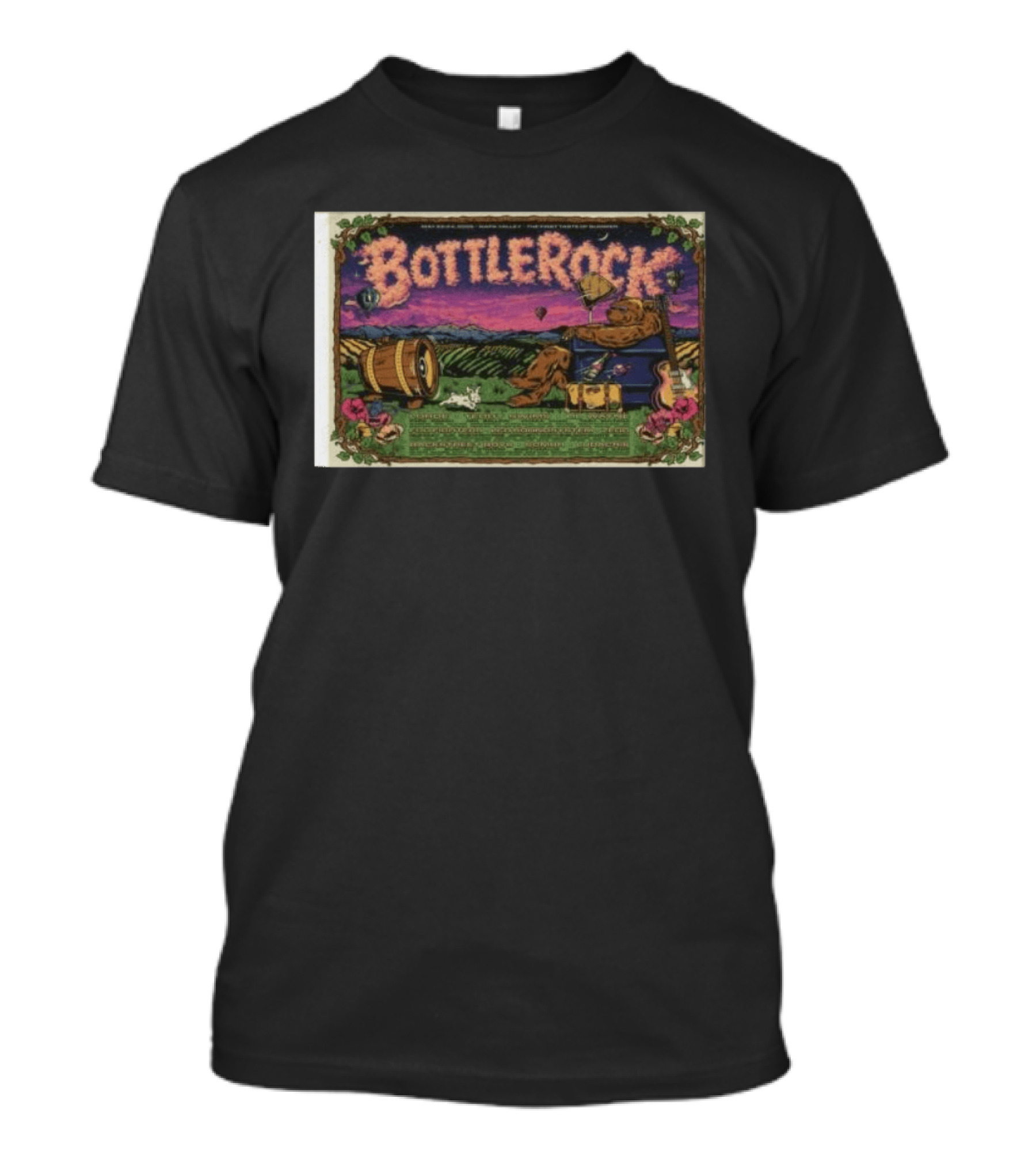 BottleRock Napa Valley Festival 2026 Grateful Dead Hot Air Balloons Fields T-Shirt