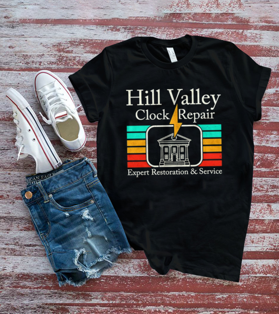 Hill Valley Repair Expert Restoration Service Lightning T-Shirt