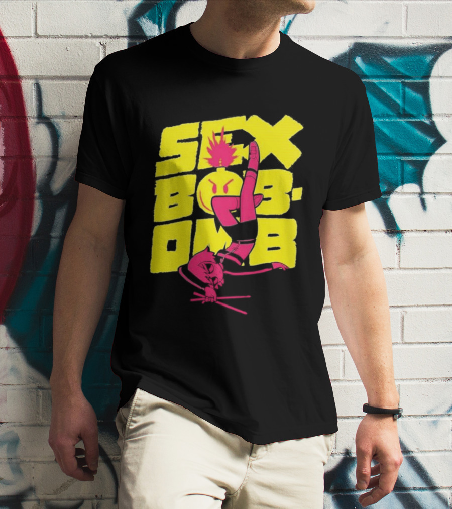 Scott Pilgrim Vol 3 Infinite Sadness 20th Anniversary Sex Bob Omb Explosion T-Shirt