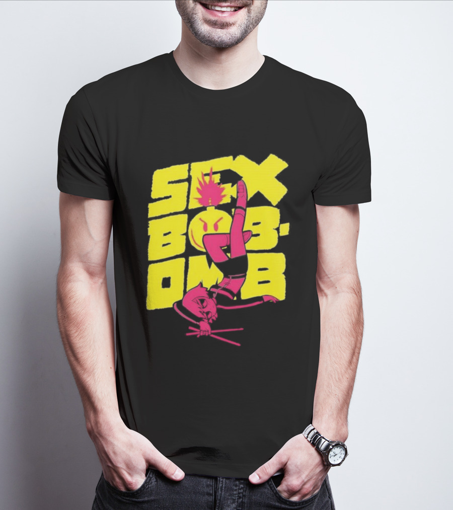Scott Pilgrim Vol 3 Infinite Sadness 20th Anniversary Sex Bob Omb Explosion T-Shirt