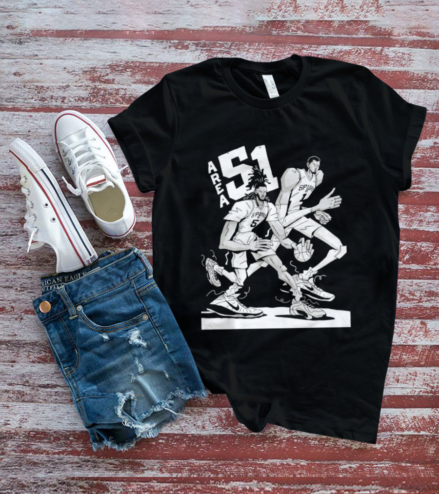 Spurs Area 51 Basketball Duo Aliens T-Shirt