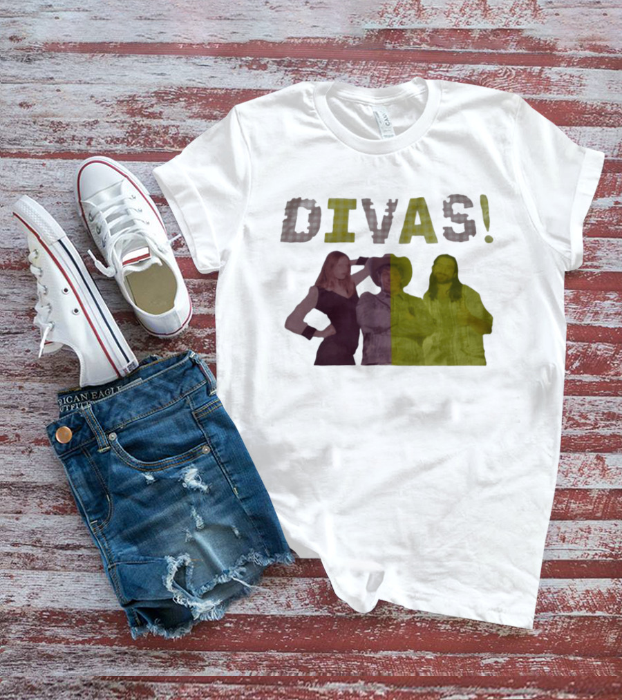 Divas Pop Culture Iconic Trio Plaid T-Shirt