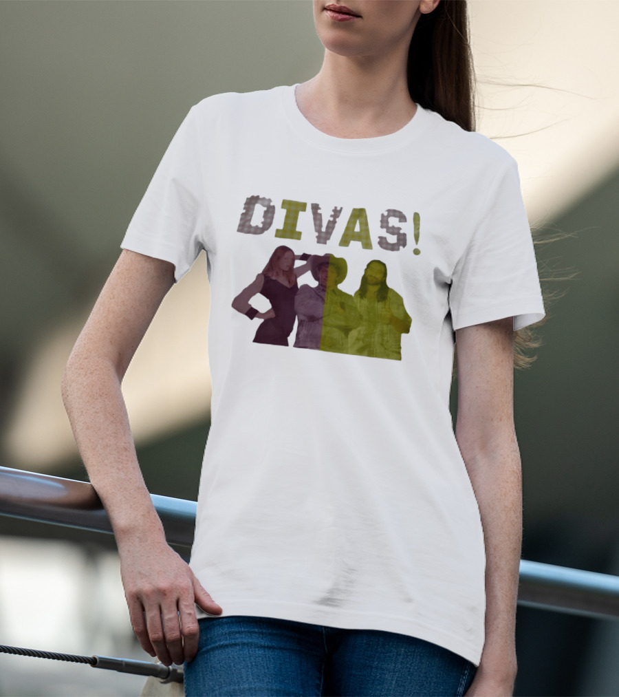 Divas Pop Culture Iconic Trio Plaid T-Shirt