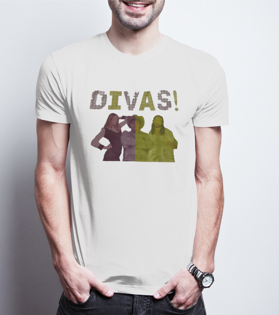 Divas Pop Culture Iconic Trio Plaid T-Shirt